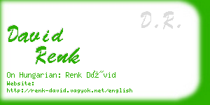 david renk business card